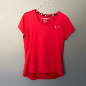 Red Nike running shirt